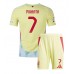 Maillot de foot Espagne Alvaro Morata #7 Extérieur vêtements enfant Europe 2024 Manches Courtes (+ pantalon court)